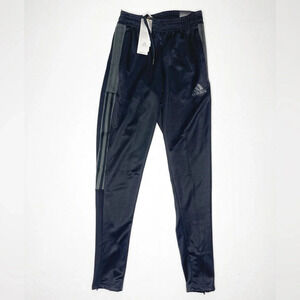 Adidas Aeroready‎ Tiro Track Pants Gray Stripes Drawstring Zip Pockets Size XS